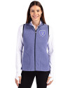  Las Vegas Raiders Mono Cutter & Buck Cascade Eco Fleece Womens Vest Hyacinth/Navy Blue Front Thumbnail Image
