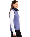  Las Vegas Raiders Mono Cutter & Buck Cascade Eco Fleece Womens Vest Hyacinth/Navy Blue Side Thumbnail Image