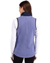  Las Vegas Raiders Mono Cutter & Buck Cascade Eco Fleece Womens Vest Hyacinth/Navy Blue Back Thumbnail Image