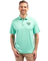 Jacksonville Jaguars Mono Cutter & Buck Forge Eco Stretch Recycled Mens Polo Fresh Mint Heather Front Thumbnail Image