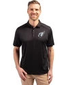 Arizona Cardinals Mono Cutter & Buck Forge Eco Stretch Recycled Mens Polo Black Front Thumbnail Image