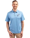 Arizona Cardinals Mono Cutter & Buck Forge Eco Stretch Recycled Mens Polo Dark Atlas Heather Front Thumbnail Image