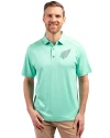 Arizona Cardinals Mono Cutter & Buck Forge Eco Stretch Recycled Mens Polo Fresh Mint Heather Front Thumbnail Image