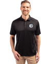 Pittsburgh Steelers Mono Cutter & Buck Forge Eco Stretch Recycled Mens Polo Black Front Thumbnail Image