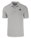 Chicago Bears Mono Cutter & Buck Forge Eco Stretch Recycled Mens Polo Polished Medium Gray Mannequin Thumbnail Image