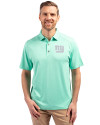 New York Giants Mono Cutter & Buck Forge Eco Stretch Recycled Mens Polo Fresh Mint Heather Front Thumbnail Image
