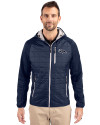 Denver Broncos Mono Cutter & Buck Rainier Primaloft Mens Eco Full Zip Hybrid Jacket Dark Navy Front Thumbnail Image