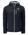 Chicago Bears Monochromatic Cutter & Buck Rainier Recycled Insulated Hybrid Puffer Mens Full Zip Jacket Black Mannequin Thumbnail Image