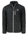 Chicago Bears Monochromatic Cutter & Buck Rainier Recycled Insulated Puffer Mens Full Zip Jacket Black Mannequin Thumbnail Image