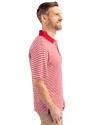 San Francisco 49ers Americana Cutter & Buck Forge Tonal Stripe Stretch Mens Big and Tall Polo Cardinal Red Side Thumbnail Image