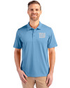 New York Giants Mono Cutter & Buck Prospect Eco Textured Stretch Recycled Mens Big & Tall Polo Atlas Light Blue Front Thumbnail Image