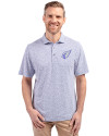Arizona Cardinals Mono Cutter & Buck Virtue Eco Pique Botanical Print Recycled Mens Polo Hyacinth Front Thumbnail Image