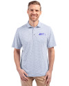 Seattle Seahawks Monochromatic Cutter & Buck Virtue Recycled Botanical Print Featherlight Pique Mens  Polo Hyacinth Front Thumbnail Image
