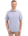 New Orleans Saints Mono Cutter & Buck Virtue Eco Pique Botanical Print Recycled Mens Polo Hyacinth Front Thumbnail Image