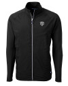Chicago Bears Mono Cutter & Buck Adapt Eco Knit Hybrid Recycled Mens Full Zip Jacket Black Mannequin Thumbnail Image