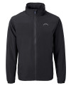 Los Angeles Chargers Mono Cutter & Buck Charter Eco Knit Recycled Big & Tall Full-Zip Jacket Black Mannequin Thumbnail Image