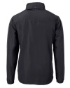 Los Angeles Chargers Mono Cutter & Buck Charter Eco Knit Recycled Big & Tall Full-Zip Jacket Black Mannequin Back Thumbnail Image