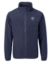 View image 7: Chicago Bears Monochromatic Cutter & Buck Charter Recycled Packable Mens Big & Tall Full Zip Jacket Navy Blue Mannequin