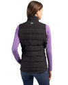 Los Angeles Rams Mono Cutter & Buck Evoke Hybrid Softshell Recycled Womens Full Zip Vest Black Back Thumbnail Image
