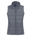 Los Angeles Chargers Mono Cutter & Buck Evoke Hybrid Softshell Recycled Womens Full Zip Vest Elemental Grey Mannequin Thumbnail Image