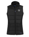 Chicago Bears Mono Cutter & Buck Evoke Hybrid Softshell Recycled Womens Full Zip Vest Black Mannequin Thumbnail Image