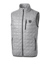 Chicago Bears Mono Cutter & Buck Rainier PrimaLoft® Mens Big and Tall Eco Insulated Full Zip Puffer Vest Polished Medium Gray Mannequin Thumbnail Image