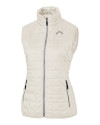 Los Angeles Chargers Mono Cutter & Buck Rainier PrimaLoft® Womens Eco Insulated Full Zip Puffer Vest Coconut Mannequin Thumbnail Image