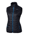Los Angeles Chargers Mono Cutter & Buck Rainier PrimaLoft® Womens Eco Insulated Full Zip Puffer Vest Dark Navy Mannequin Thumbnail Image