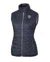Chicago Bears Monochromatic Cutter & Buck Rainier Recycled Insulated Puffer Womens Full Zip Vest Anthracite Melange Mannequin Thumbnail Image