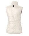 Chicago Bears Monochromatic Cutter & Buck Rainier Recycled Insulated Puffer Womens Full Zip Vest Coconut Mannequin Back Thumbnail Image