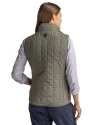 Detroit Lions Mono Cutter & Buck Rainier PrimaLoft® Womens Eco Insulated Full Zip Puffer Vest Poplar Melange Back Thumbnail Image