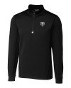 Chicago Bears Mono Cutter & Buck Traverse Stretch Eco Quarter Zip Mens Big and Tall Pullover Black Mannequin Thumbnail Image