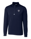 Chicago Bears Mono Cutter & Buck Traverse Stretch Eco Quarter Zip Mens Big and Tall Pullover Liberty Navy Mannequin Thumbnail Image