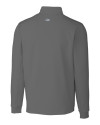 Los Angeles Chargers Mono Cutter & Buck Traverse Stretch Eco Quarter Zip Mens Big and Tall Pullover Elemental Grey Mannequin Back Thumbnail Image