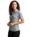 Miami Dolphins Mono Cutter & Buck Virtue Eco Pique Recycled Womens Polo Polished Medium Gray Side Thumbnail Image