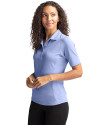 Cinicinnati Bengals Monochromatic Cutter & Buck Virtue Recycled Featherlight Pique Womens Polo Hyacinth Side Thumbnail Image