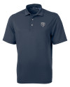 Chicago Bears Mono Cutter & Buck Virtue Eco Pique Recycled Mens Polo Navy Blue Mannequin Thumbnail Image
