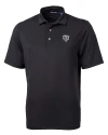 Chicago Bears Monochromatic Cutter & Buck Virtue Recycled Featherlight Pique Mens Polo Black Mannequin Thumbnail Image