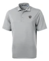 Chicago Bears Monochromatic Cutter & Buck Virtue Recycled Featherlight Pique Mens Polo Polished Medium Gray Mannequin Thumbnail Image