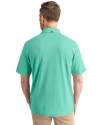 Detroit Lions Mono Cutter & Buck Virtue Eco Pique Recycled Mens Polo Fresh Mint Back Thumbnail Image