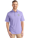 Minnesota Vikings Mono Cutter & Buck Virtue Eco Pique Recycled Mens Polo Hyacinth Front Thumbnail Image