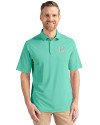Cincinnati Bengals Mono Cutter & Buck Virtue Eco Pique Recycled Mens Polo Fresh Mint Front Thumbnail Image