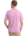 Minnesota Vikings Mono Cutter & Buck Virtue Eco Pique Stripe Recycled Mens Polo Gelato Fuchsia Back Thumbnail Image