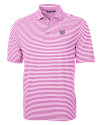 Chicago Bears Mono Cutter & Buck Virtue Eco Pique Stripe Recycled Mens Polo Gelato Fuchsia Mannequin Thumbnail Image