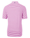 Chicago Bears Mono Cutter & Buck Virtue Eco Pique Stripe Recycled Mens Polo Gelato Fuchsia Mannequin Back Thumbnail Image
