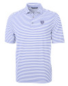 Chicago Bears Mono Cutter & Buck Virtue Eco Pique Stripe Recycled Mens Polo Hyacinth Mannequin Thumbnail Image