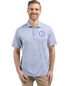 Pittsburgh Steelers Monochromatic Cutter & Buck Virtue Recycled Stripe Featherlight Pique Mens Polo Hyacinth Front Thumbnail Image