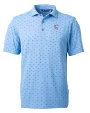 Chicago Bears Mono Cutter & Buck Virtue Eco Pique Tile Print Recycled Mens Polo Atlas Light Blue Mannequin Thumbnail Image