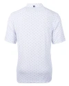 Chicago Bears Mono Cutter & Buck Virtue Eco Pique Tile Print Recycled Mens Polo White Mannequin Back Thumbnail Image