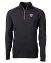 Chicago Bears Mono Cutter & Buck Adapt Eco Knit Stretch Recycled Mens Big and Tall Quarter Zip Pullover Black Mannequin Thumbnail Image
